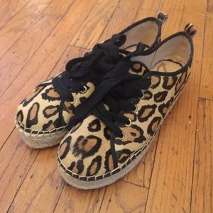 Sam Edelman Leopard Platform Espadrilles